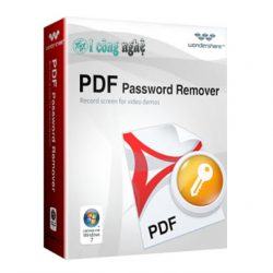 Download Wondershare PDF Password Remover – Xoá mật khẩu file PDF Mới Nhất