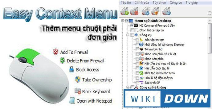 Thêm các ứng dụng vào chuột phải với Easy Context Menu Mới Nhất