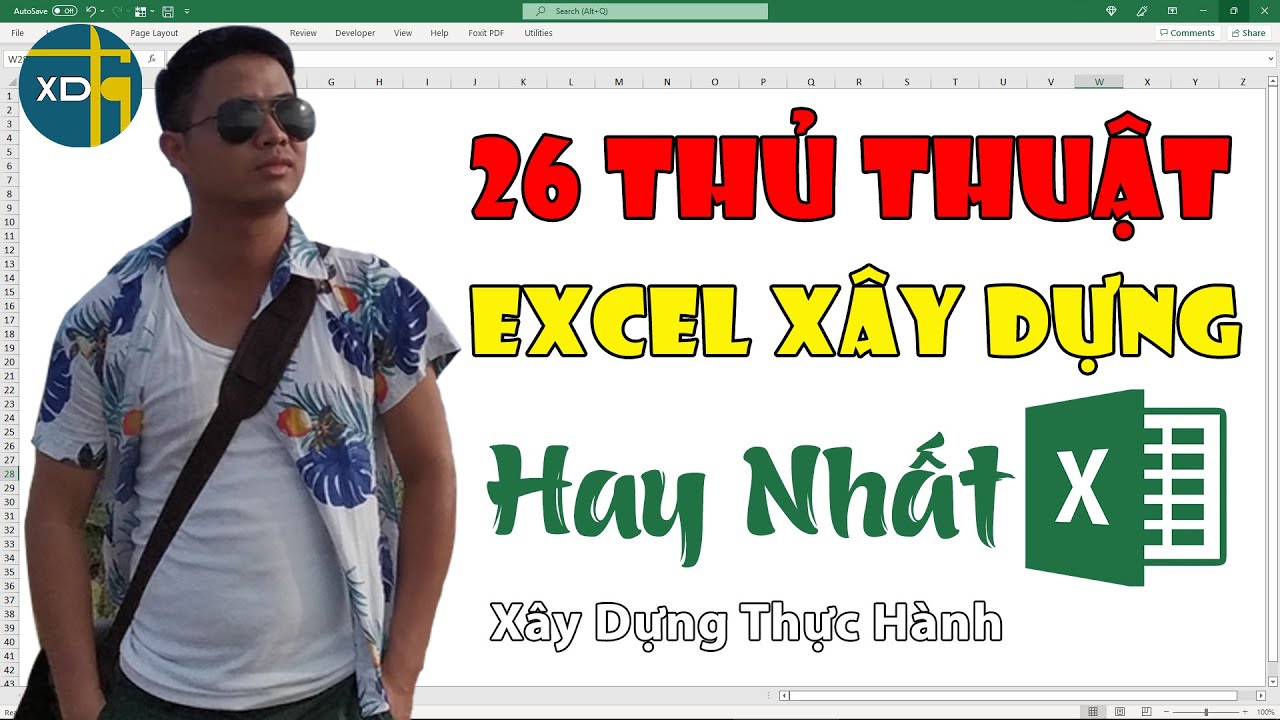 26 mẹo thủ thuật Excel xây dựng hay ít người biết, Tips and tricks Excel, XDTH #130