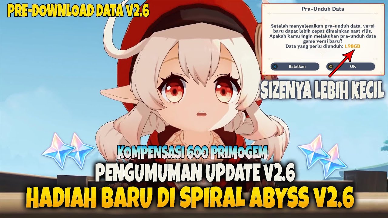 600 Primogem Menanti – Hadiah Baru di Spiral Abyss v2.6 – Pre-Download Data Genshin Impact v2.6