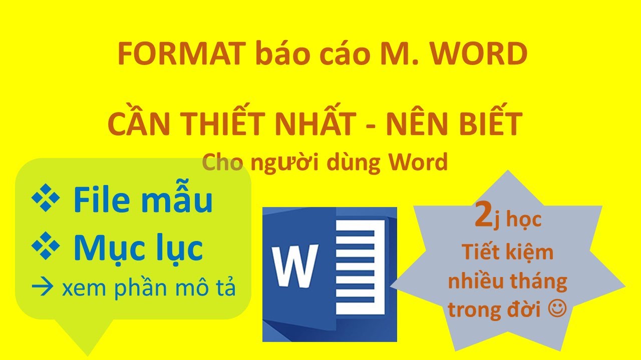 6.1. Format báo cáo Word tự động, hiệu chỉnh luận văn (P1)