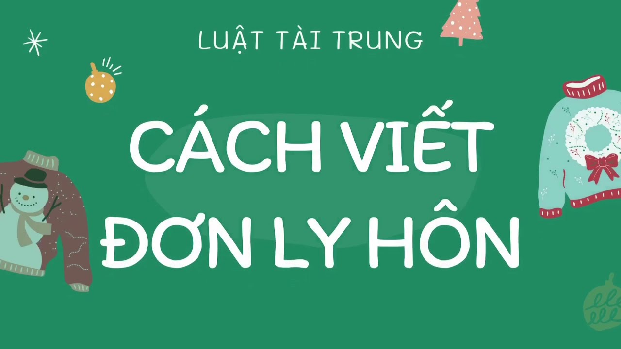 CÁCH VIẾT ĐƠN LY HÔN