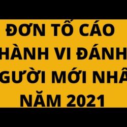 CÁCH VIẾT ĐƠN TỐ CÁO HÀNH VI ĐÁNH NGƯỜI MỚI NHẤT NĂM 2021