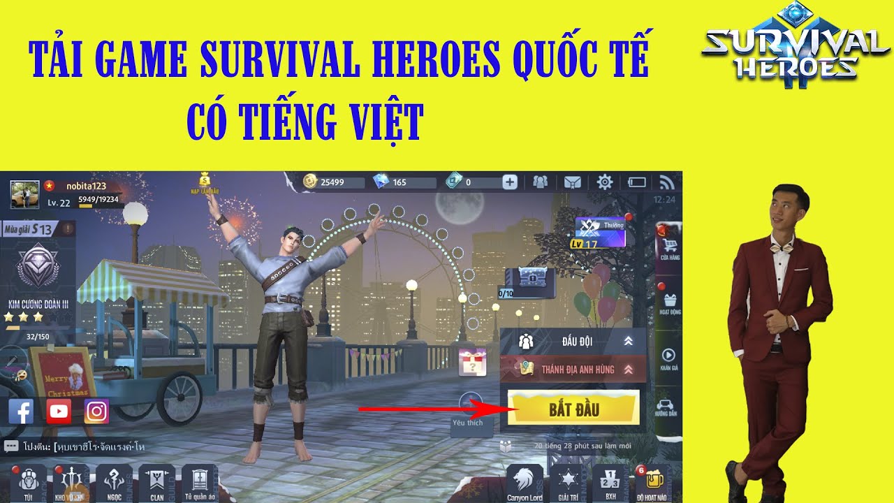 Cách Tải Game Survival Heroes Bản Quốc Tế Có Tiếng Việt