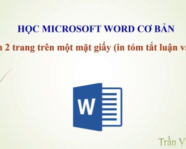 Cách in tóm tắt luận văn, khóa luận – in 2 trang A5 trên 1 mặt giấy A4