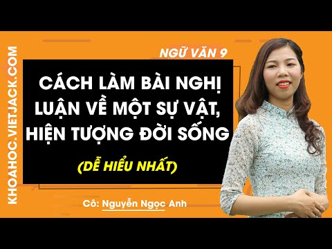 Cách làm bài nghị luận về một sự việc, hiện tượng đời sống – Ngữ Văn 9 – Nguyễn Ngọc Anh