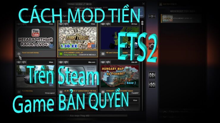 Cách mod tiền trên Euro Truck Simulator 2 – Game BẢN QUYỀN trên Steam