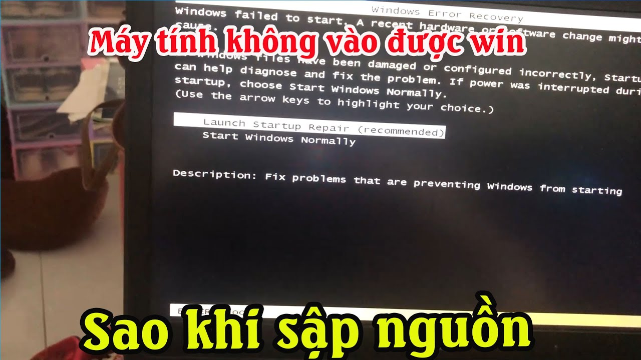 Cách sửa lỗi khởi động máy tính không vào được win | lỗi fix windows error recovery