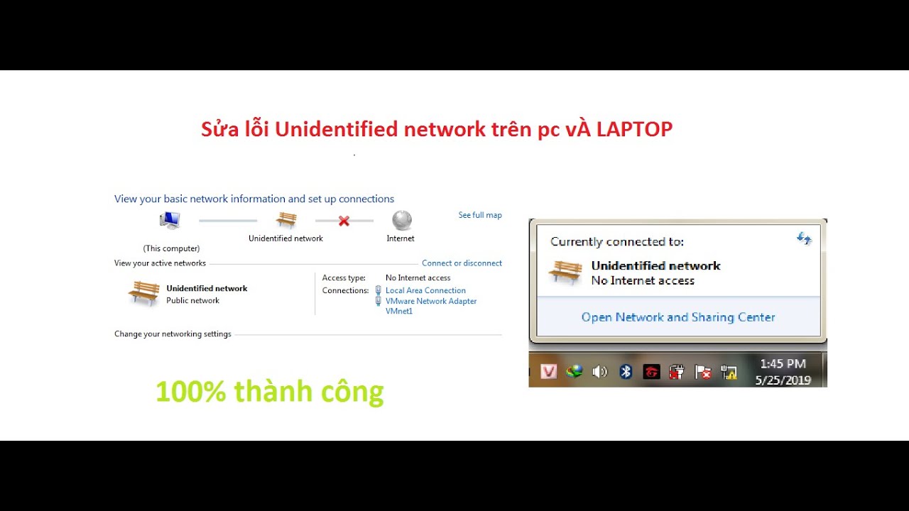 Cách sửa lỗi "Unidentified Network" trên máy tính bàn và laptop mọi hệ điều hành 2019