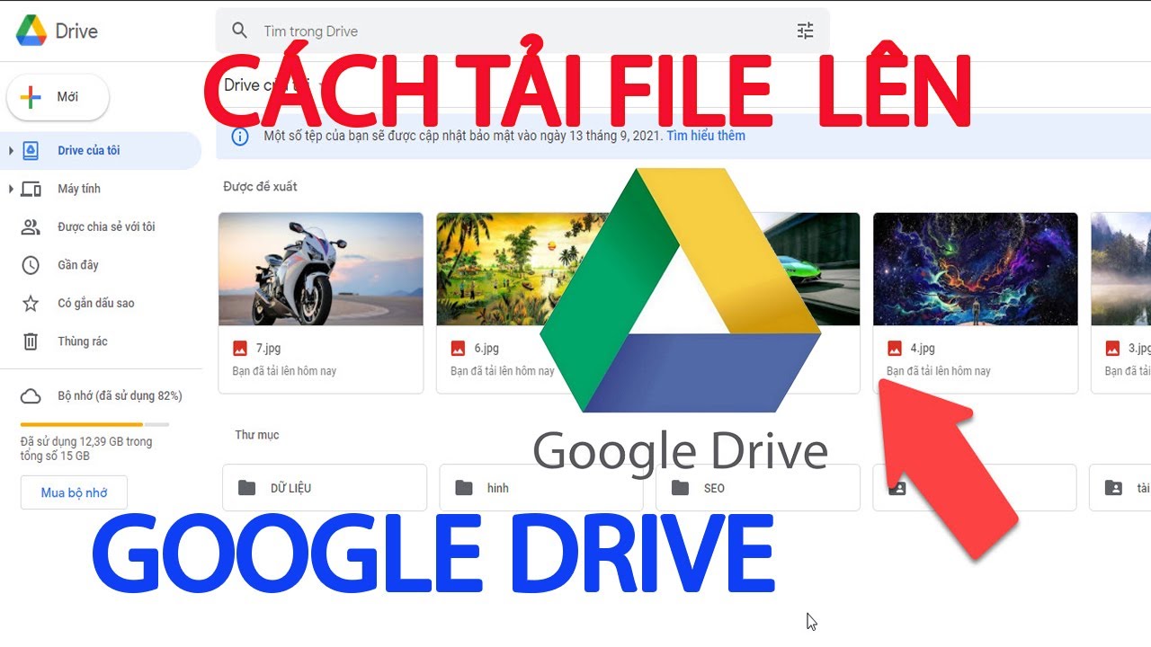 Cách tải File lên Google Drive | tải ảnh lên Google Drive