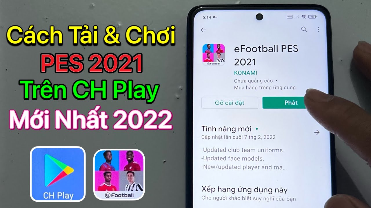 Cách tải PES 2021 Mobile Android – trên CH Play / Mới Nhất 2022