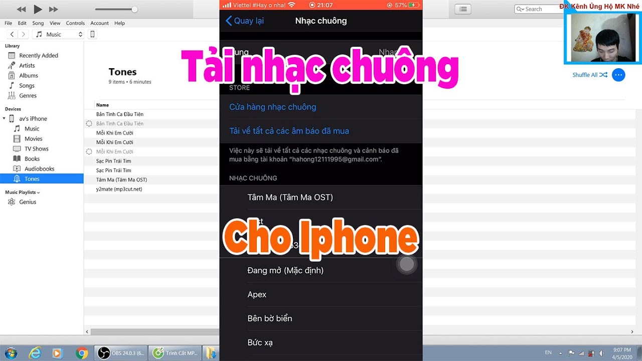 Cách tải nhạc chuông cho iphone bằng itunes, cài đặt nhạc chuông cho iphone trên máy tính