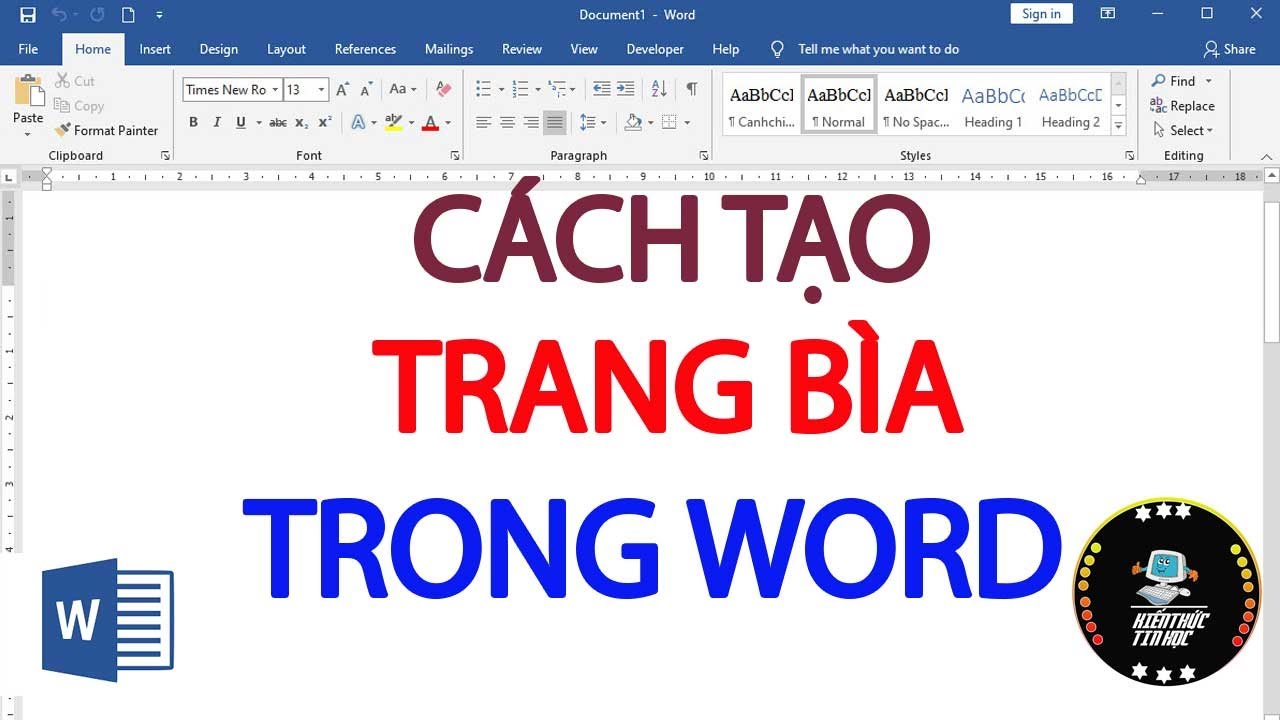 Cách tạo trang bìa trong word cực kỳ dễ dàng