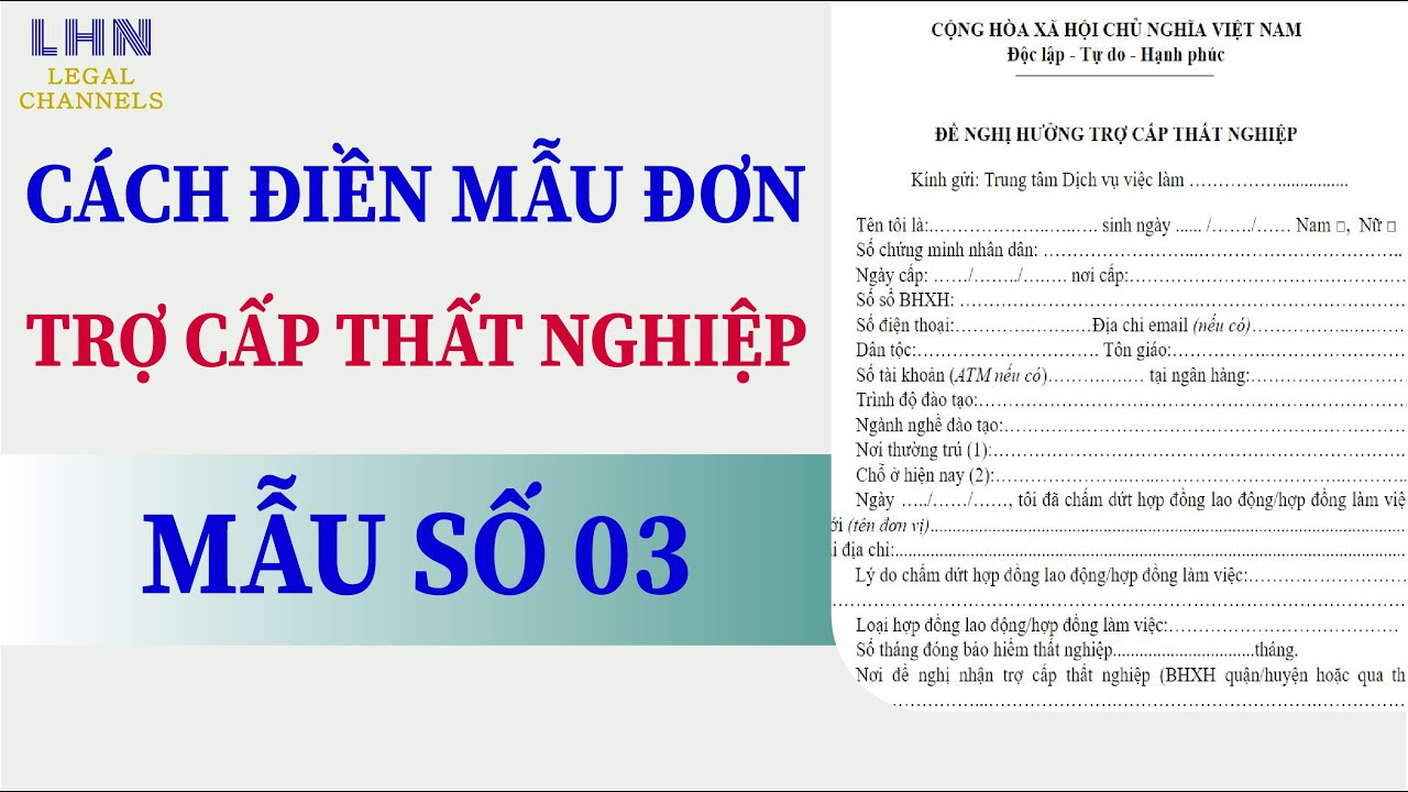 Cách viết đơn hưởng trợ cấp thất nghiệp – Mẫu số 03 MỚI NHẤT