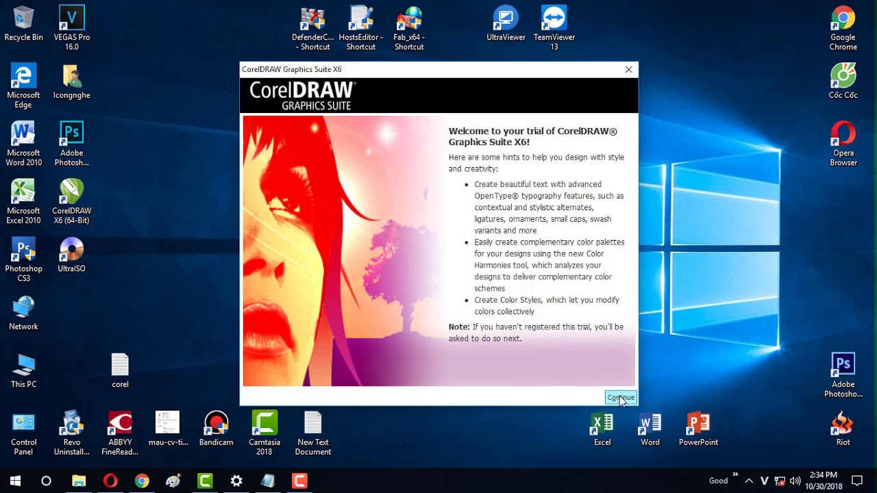 Cài đặt CorelDraw X6 trên Windows 10 – Sửa lỗi không save được file