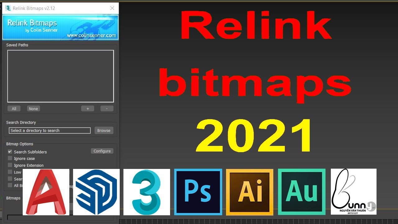 Cài đặt và sử dụng relink bitmaps | Hướng dẫn xử lý lỗi mất map trong phối cảnh 3ds max