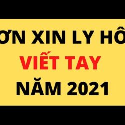 ĐƠN XIN LY HÔN VIẾT TAY