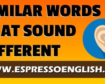 English Pronunciation: Words that Look Similar but Sound Different