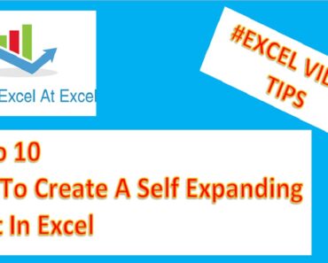 Excel Tips :How To Create A Self Expanding Chart In Excel 01/12/2024