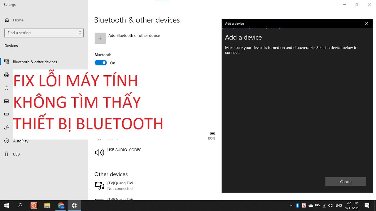 FIX LỖI MÁY TÍNH KHÔNG TÌM THẤY THIẾT BỊ BLUETOOTH  – TMQ Official