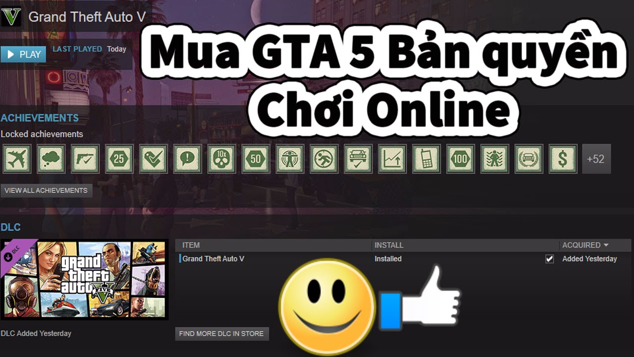 GTA V (Online) – Hướng dẫn mua bản quyền game GTA 5 (Grand Theft Auto 5) và cài đặt