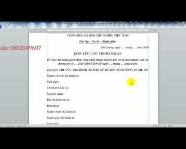 HƯỚNG DẪN CÁCH VIẾT ĐƠN YÊU CẦU THI HÀNH ÁN. Liên hệ tư vấn và soạn thảo: 0812049607
