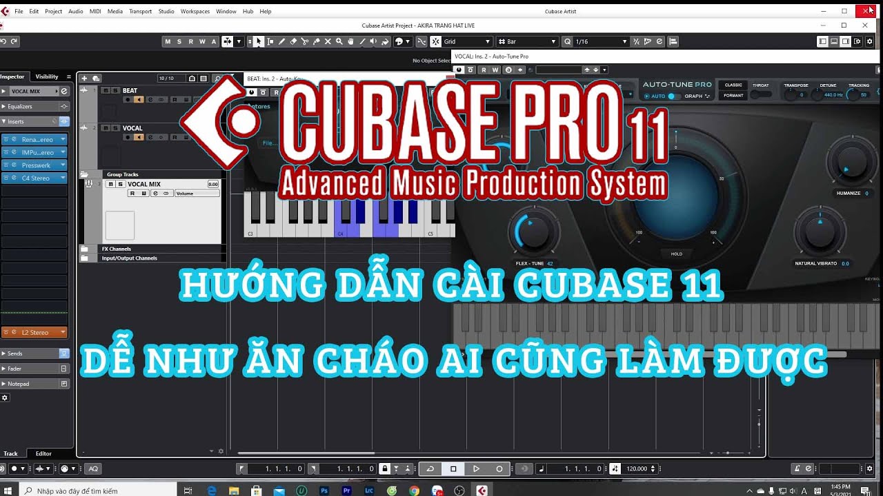 HƯỚNG DẪN CÀI ĐẶT CUBASE 11 TẶNG FILE CÀI ĐẶT  DỄ NHƯ ĂN CHÁO AI CŨNG LÀM ĐƯỢC, TEST PROJECT MỚI