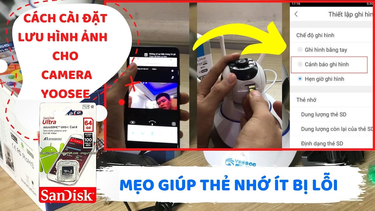 HƯỚNG DẪN CÀI ĐẶT GHI HÌNH CHO CAMERA YOOSEE | MẸO GIÚP THẺ NHỚ KHÔNG BỊ LỖI