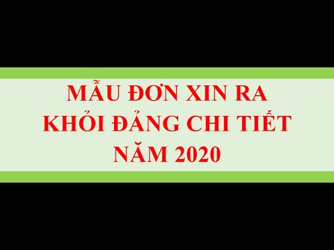 HƯỚNG DẪN VIẾT ĐƠN XIN RA KHỎI ĐẢNG CHI TIẾT NHẤT