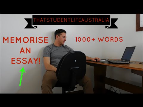 How To Memorise An Essay ! 1000+ words