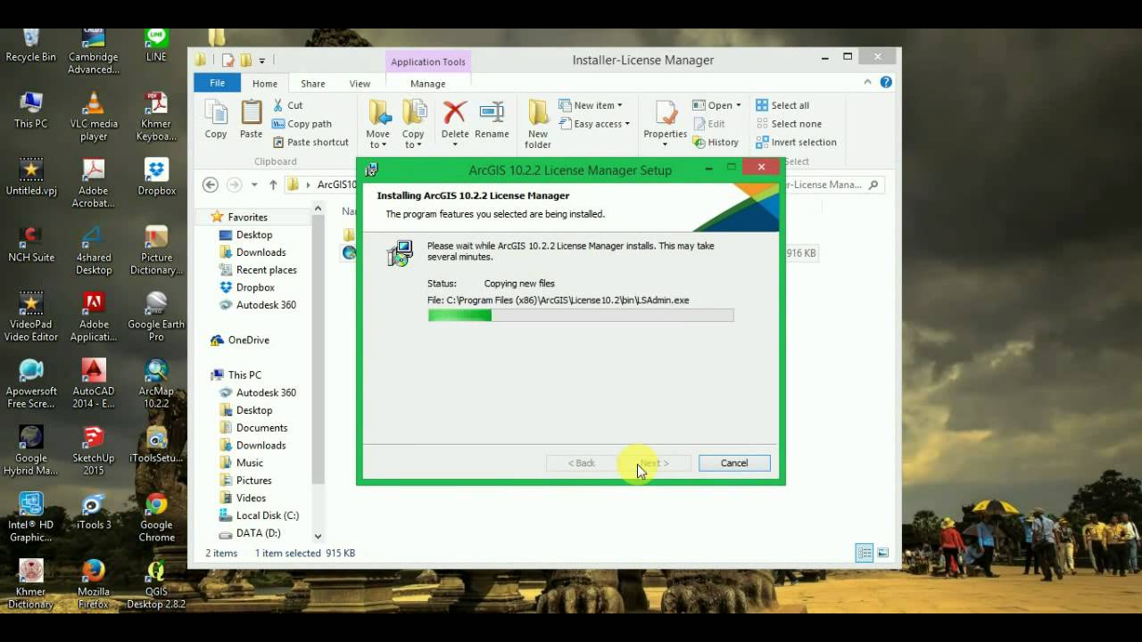 How to install ArcGIS10 2.2 with full crack in 3 steps – របៀបតម្លើងកម្មវិធី ArcGIS10.2.2_full crack