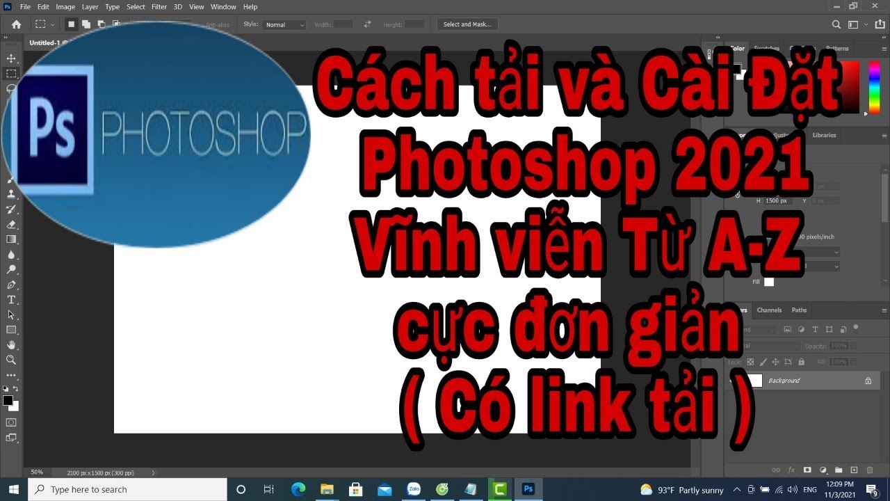 Hướng Dẫn Tải Và Cài Đặt Sử Dụng PHOTOSHOP 2021 Vĩnh Viễn (Có link tải)