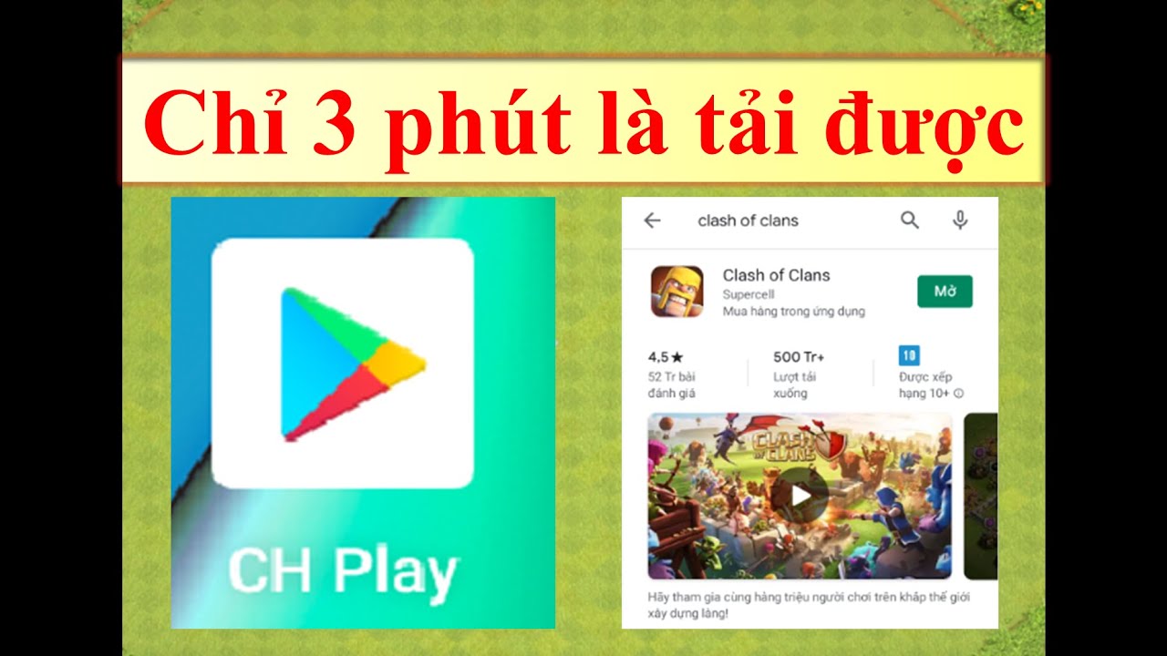 Hướng dẫn cách tải game Clash of Clan trên CH Play || Tải Clash of Clan trên điện thoại Android