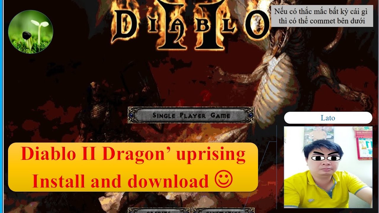 Hướng dẫn cài đặt game Diablo 2 Dragon' uprising 2021"tải game link bên dưới" "lato' channel"