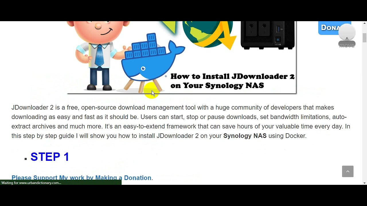 Hướng dẫn cài đặt jdownloader2 cho NAS J1900 | How to install jdownloader on synology via docker