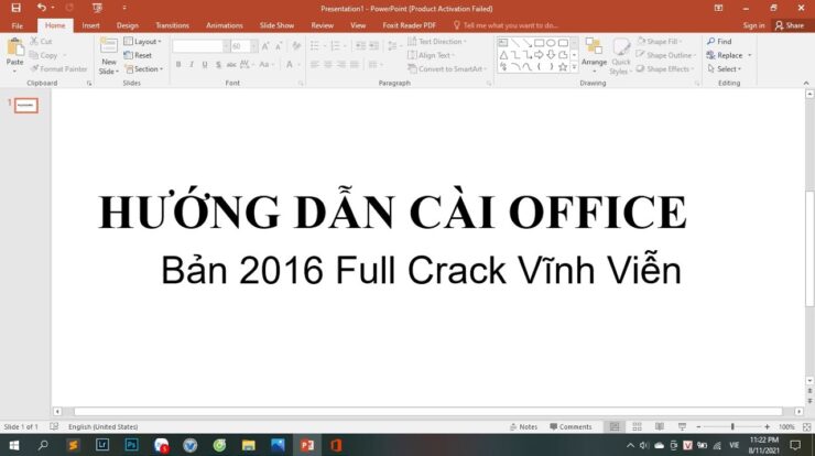 Hướng dẫn cài đặt office 2016 full crack vĩnh viễn – dành cho Windows 10, Windows 7