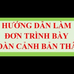 Hướng dẫn làm ĐƠN TRÌNH BÀY HOÀN CẢNH BẢN THÂN chi tiết