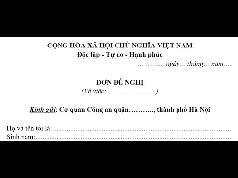 Hướng dẫn soạn thảo MẪU ĐƠN ĐỀ NGHỊ mới nhất  năm 2021