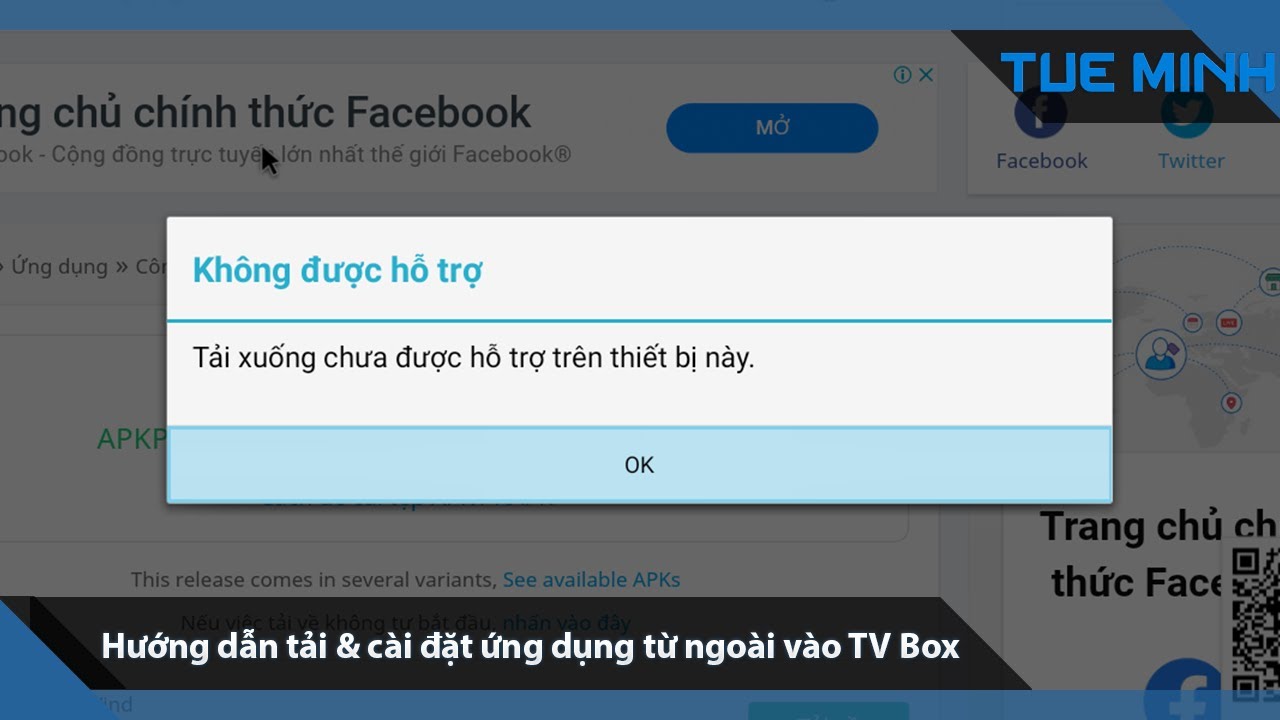 Hướng dẫn tải file cài đặt ứng dụng từ trên mạng về TV Box không qua CH Play khi bị thông báo chặn