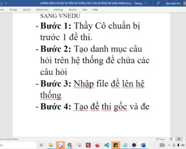 Hướng dẫn tạo đề thi trắc nghiệm và tự luận trên hệ thống VNPT LMS (Giáo viên bộ môn cho kiểm tra)