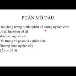 Hướng dẫn viết khóa luận tốt nghiệp- Phần mở đầu