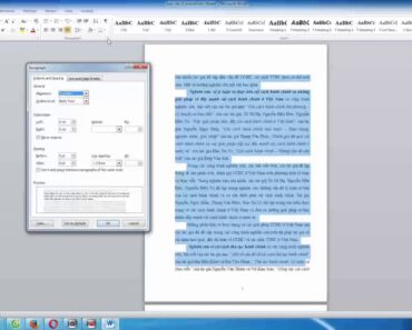 In sai lề, nhảy nội dung, lỗi fonts chữ, hướng dẫn cách định dạng luận văn, đồ án, khóa luận