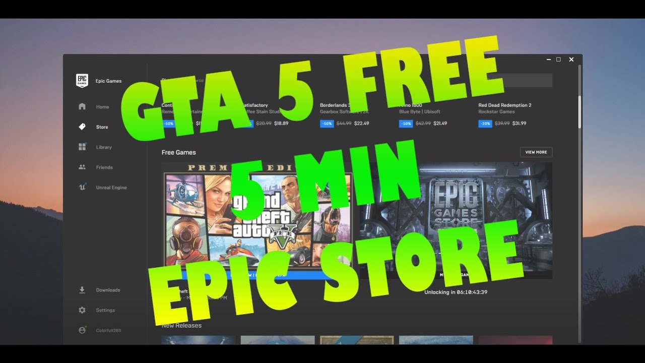 LẤY VÀ TẢI GTA 5 BẢN QUYỀN FREE 5 PHÚT – EPIC STORE – [THE WISEMAN]