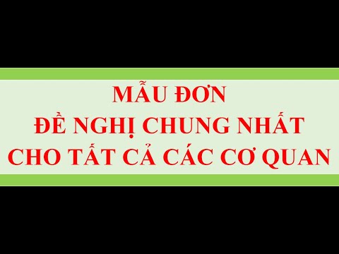 MẪU ĐƠN ĐỀ NGHỊ CHUNG NHẤT