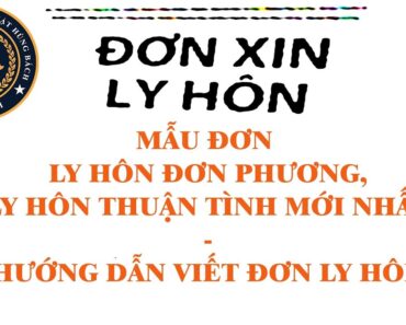 MẪU ĐƠN LY HÔN ĐƠN PHƯƠNG | ĐƠN LY HÔN THUẬN TÌNH MỚI NHẤT