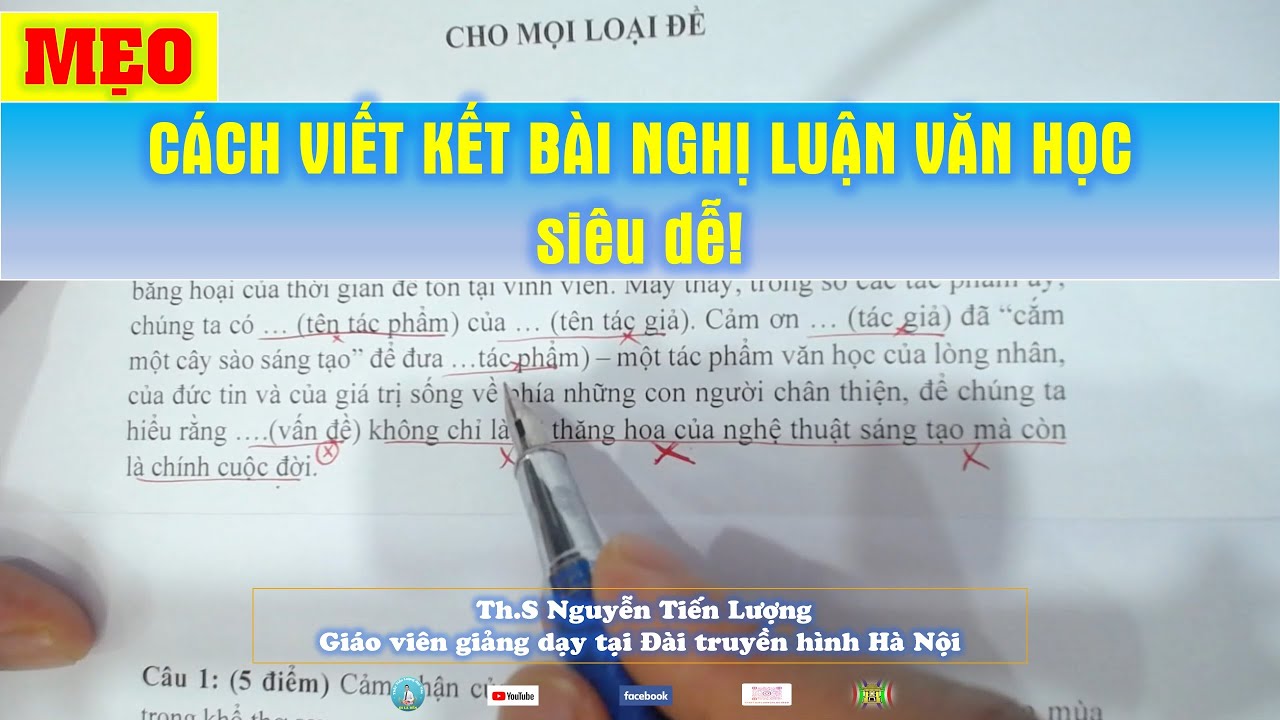 Mẹo: Viết kết bài nghị luận Văn học cho mọi loại đề siêu dễ!