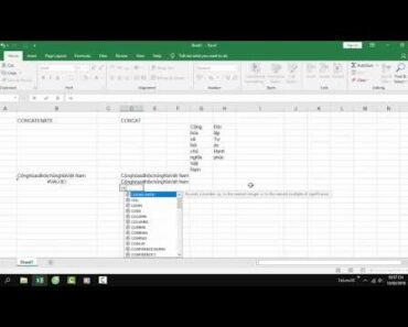 Mẹo vặt excel: Hàm CONCAT của excel 2019 so với hàm CONCATENATE của các phiên bản excel trước đó