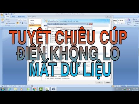 Mẹo Không Bị Mất Dữ Liệu Word Excel Khi Bị Cúp Điện – Kênh Thủ Thuật 91