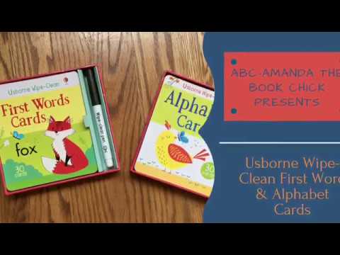 NEW RELEASE 2017 Wipe-Clean First Words & Alphabet Cards Usborne Books ABC Amanda the Book Chick