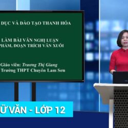 NGỮ VĂN – LỚP 12 | CÁCH LÀM BÀI VĂN NGHỊ LUẬN VỀ MỘT TÁC PHẨM, ĐOẠN TRÍCH VĂN XUÔI | PTTH Thanh Hóa